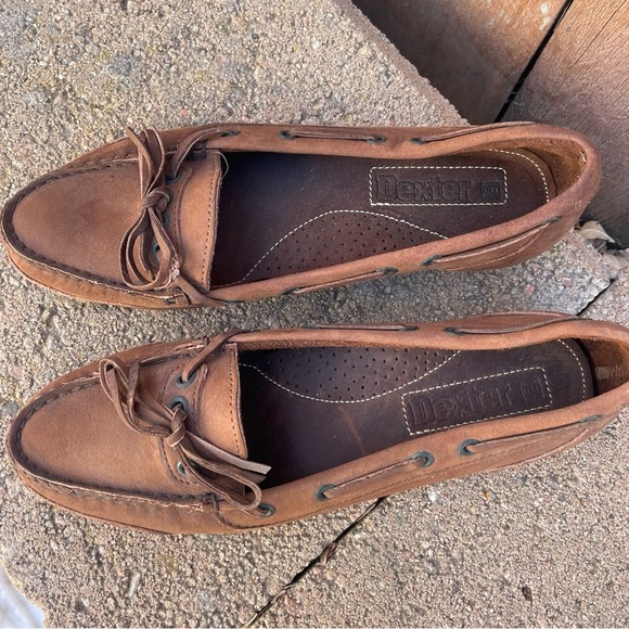 DEXTER Women’s Brown Leather Flat Loafer Slip On Made in USA Size 7 - Picture 3 of 11